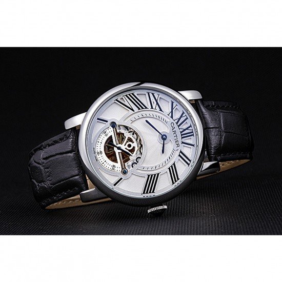 Cartier Rotonde Flying Tourbillon White Dial 621939