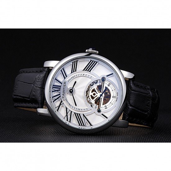 Cartier Rotonde Flying Tourbillon White Dial 621939