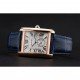 Cartier Tank MC White Dial Gold Case Blue Leather Strap 622577