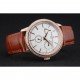 Vacheron Constantin Patrimony Power Reserve White Dial Gold Diamond Case Brown Leather Bracelet 1454268