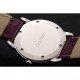 Cartier Ronde Louis Silver Diamond Case White Dial Purple Leather Bracelet 1454009