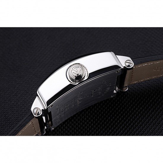 Franck Muller Master Square Black Dial Silver Case Black Leather Band 622353