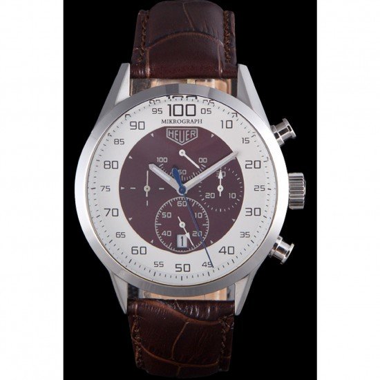 Tag Heuer Carrera Mikrograph Limited Edition Brown Leather Strap 7916