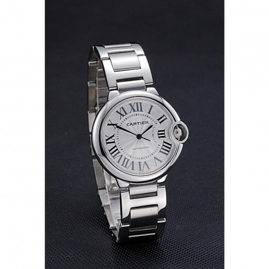 Swiss Cartier Ballon Bleu Silver Dial Stainless Steel Bracelet