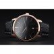 Swiss Vacheron Constantin Patrimony Black Dial Rose Gold Case Black Leather Bracelet 1454168