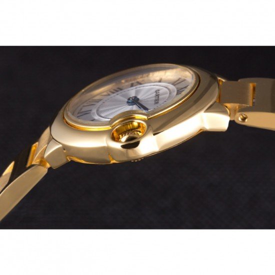 Cartier Ballon Bleu 42mm White Dial Gold Case And Bracelet
