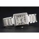 Swiss Cartier Tank Francaise Steel Case White Dial Roman Numerals Stainless Steel Bracelet 622649