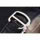 Swiss Cartier Rotonde Annual Calendar Black Dial Stainless Steel Case Black Leather Strap