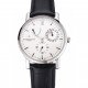 Swiss Vacheron Constantin Patrimony Quantieme Reserve De Marche Cream Dial Stainless Steel Case Black Leather Strap