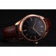 Omega Tresor Master Co-Axial Black Dial Rose Gold Case Brown Leather Strap