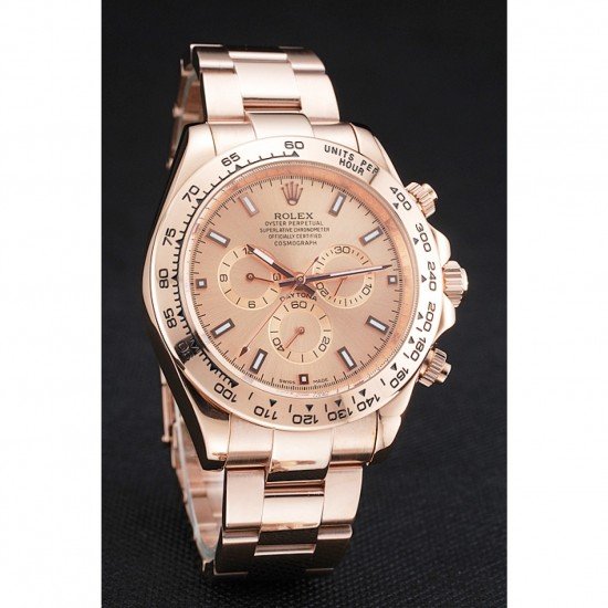 Rolex Cosmograph Daytona Pink Dial Rose Gold Case And Bracelet 1454247