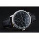 Vacheron Constantin Patrimony Power Reserve Black Dial Silver Diamond Case Black Leather Bracelet 1454267