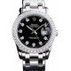 Rolex DateJust Black Dial Diamond Bezel Stainless Steel Bracelet