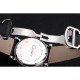 Cartier Rotonde White Dial Stainless Steel Case Black Leather Strap 622757