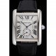 Cartier Tank MC White Dial Stainless Steel Case Black Leather Strap 622576