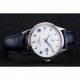 Vacheron Constantin Patrimony Chronometre Royal White Dial Stainless Steel Case Blue Leather Strap