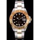 Rolex GMT Master II Gold Colored Ceramic Bezel Brown Dial Watch