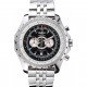 Breitling Bentley Chronograph Black Dial Stainless Steel Strap 98192