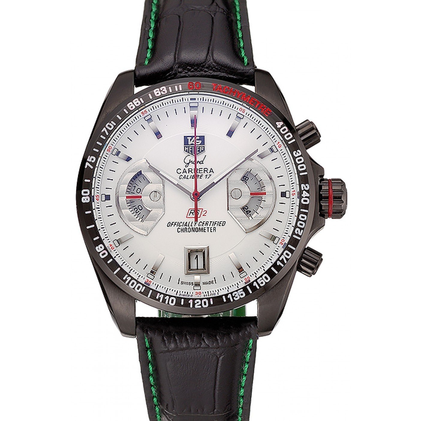 Tag Heuer Carrera Black Stainless Steel Case White Dial 98246