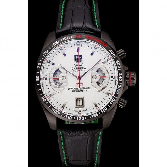 Tag Heuer Carrera Black Stainless Steel Case White Dial 98246
