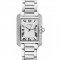 Cartier Tank Anglaise 30mm White Dial Diamonds Steel Case Stainless Steel Bracelet