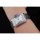 Cartier Tank Anglaise 30mm White Dial Diamonds Steel Case Stainless Steel Bracelet