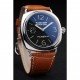 Panerai Radiomir Polished Stainless Steel Case Black Dial Brown Leather Strap 98141