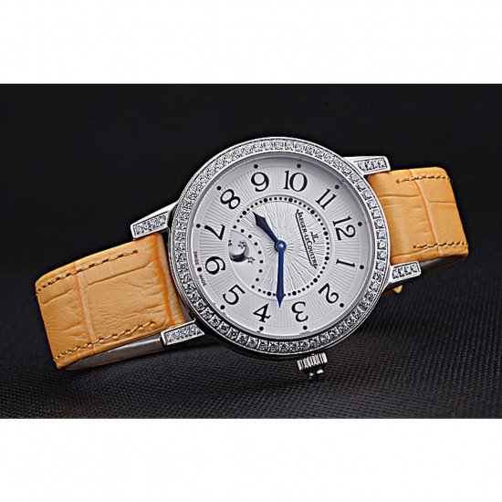 Jaeger LeCoultre Rendez-Vous White Dial Yellow Leather Strap 622088