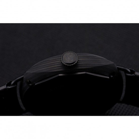 Swiss Panerai Radiomir Black Seal Carbotech Black Dial Black Case Black Leather Strap