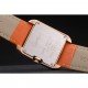 Cartier Tank Anglaise White Tiger Dial Gold Case Orange Leather Bracelet