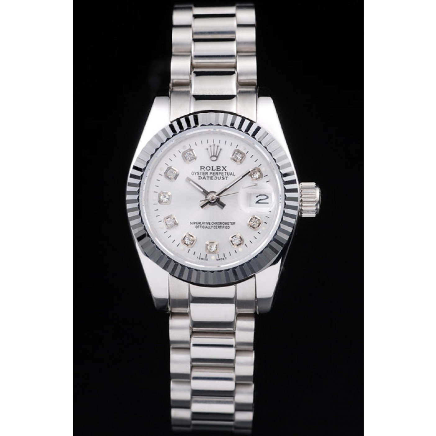 Rolex Datejust Polished Stainless Steel Silver Dial