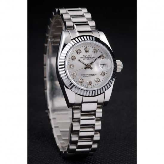 Rolex Datejust Polished Stainless Steel Silver Dial
