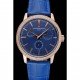 Vacheron Constantin Patrimony Power Reserve Blue Dial Gold Diamond Case Blue Leather Bracelet 1454270