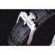 Jaeger Lecoultre Tourbillon Perpetuel Silver Bezel Black Leather Band 621614
