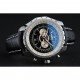 Breitling Bentley Chronograph Black Dial Black Leather Strap