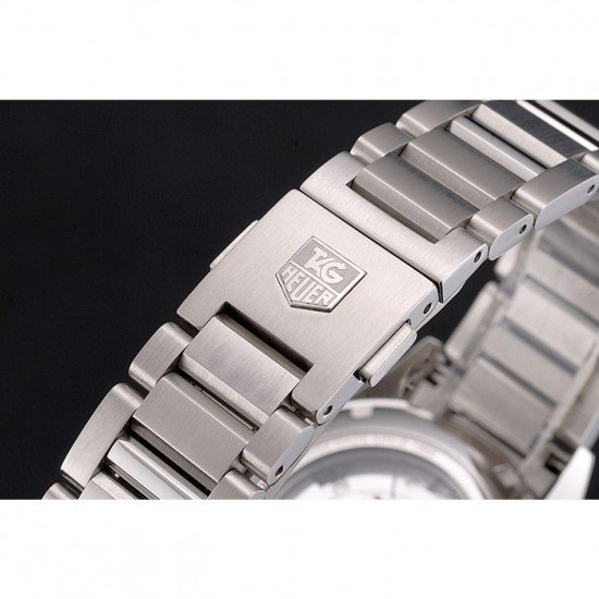 Swiss Tag Heuer Carrera Calibre 5 Silver Dial Stainless Steel Case And Bracelet
