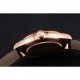 Swiss Rolex Datejust Black Dial Rose Gold Case Black Leather Strap