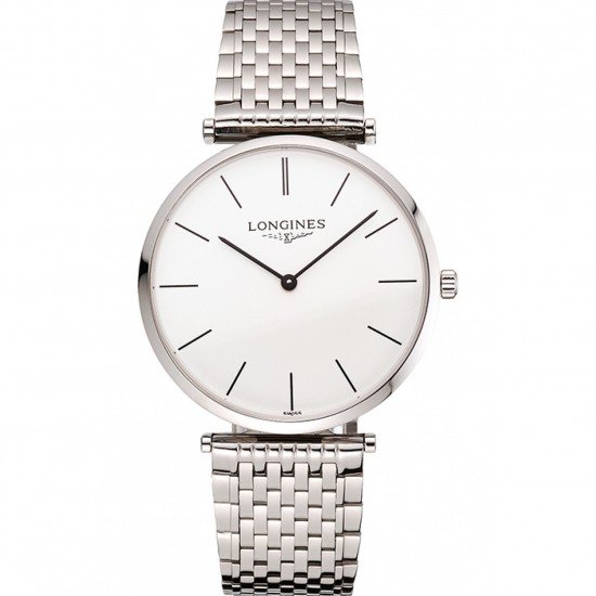 Swiss Longines Grande Classique White Dial Stainless Steel Case And Bracelet