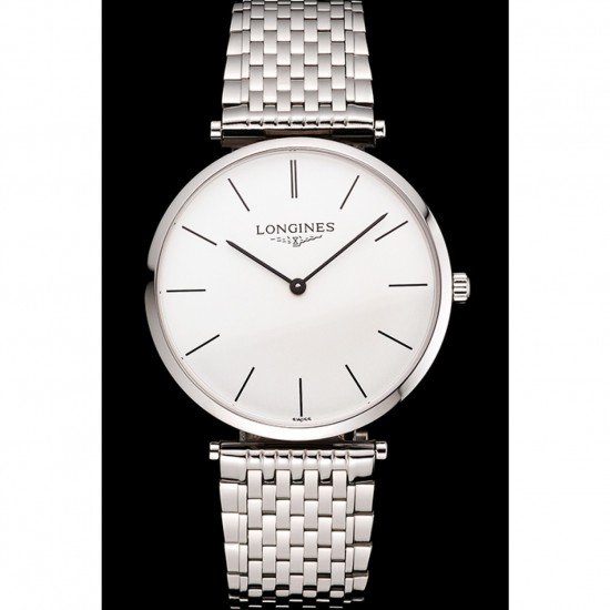 Swiss Longines Grande Classique White Dial Stainless Steel Case And Bracelet
