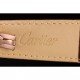 Cartier Calibre White Dial Gold Case Brown Leather Bracelet