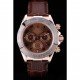 Rolex Daytona Rose Gold Case Brown Dial Brown Leather Strap