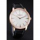 Swiss Vacheron Constantin Patrimony White Dial Rose Gold Case Black Leather Bracelet 1454165