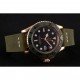 Rolex Yacht Master Black Dial Green Bezel Rose Gold Case Green Leather Bracelet 1453862