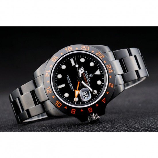Rolex Swiss Explorer Black Ceramic Bezel Black Dial Watch 98240