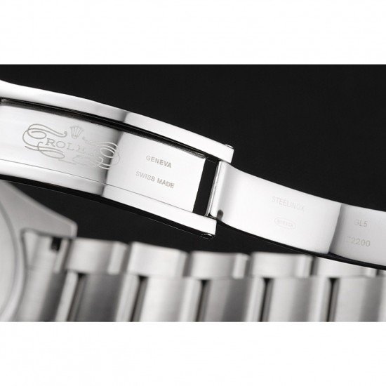 Swiss Rolex Milgauss Black Dial Orange Markings Stainless Steel Case And Bracelet