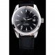 Omega Swiss Seamaster Railmaster Black Strap Black Striped Dial