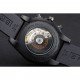 Swiss Breitling Chronomat 44 Raven Black And Orange Dial Black Case Black Rubber Strap