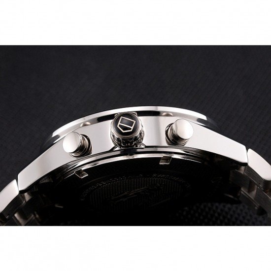 Tag Heuer Carrera Tachymeter Bezel Black Dial Stainless Steel Strap