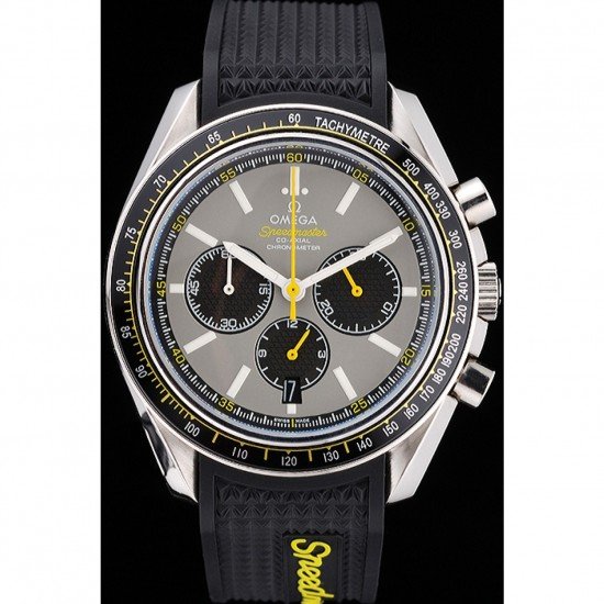 Omega Speedmaster Racing Chronograph Grey Dial Rubber Bracelet 622540