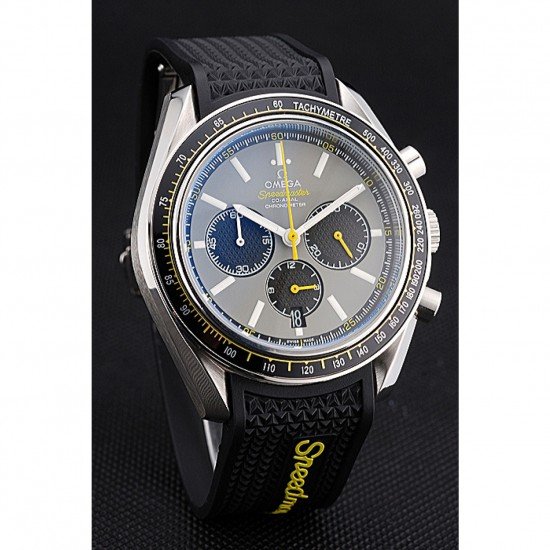 Omega Speedmaster Racing Chronograph Grey Dial Rubber Bracelet 622540
